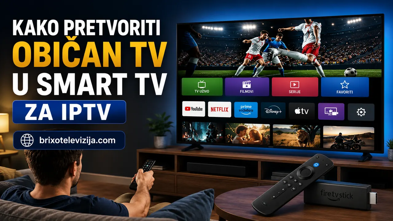 Kako pretvoriti običan TV u Smart TV za IPTV – Vodič korak po korak (2026)