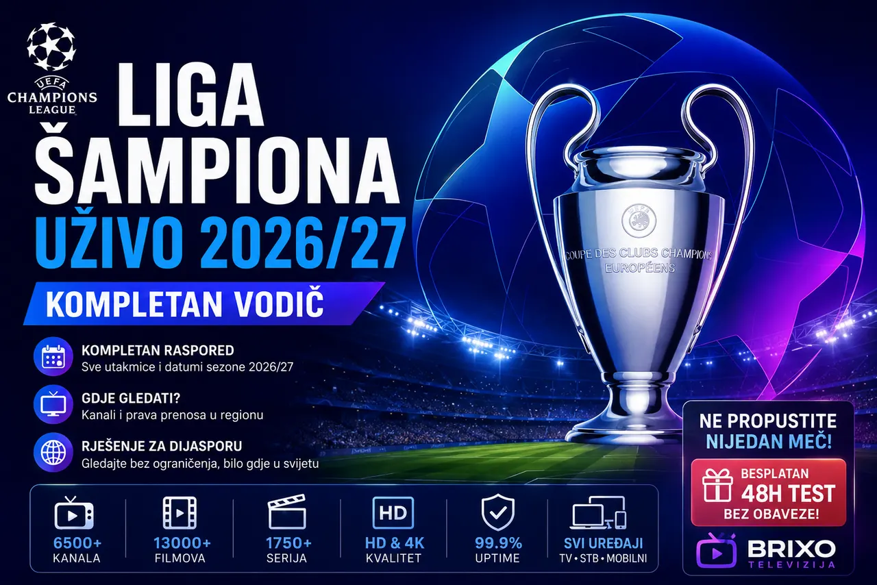 Liga šampiona uživo 2026/27: kompletan vodič