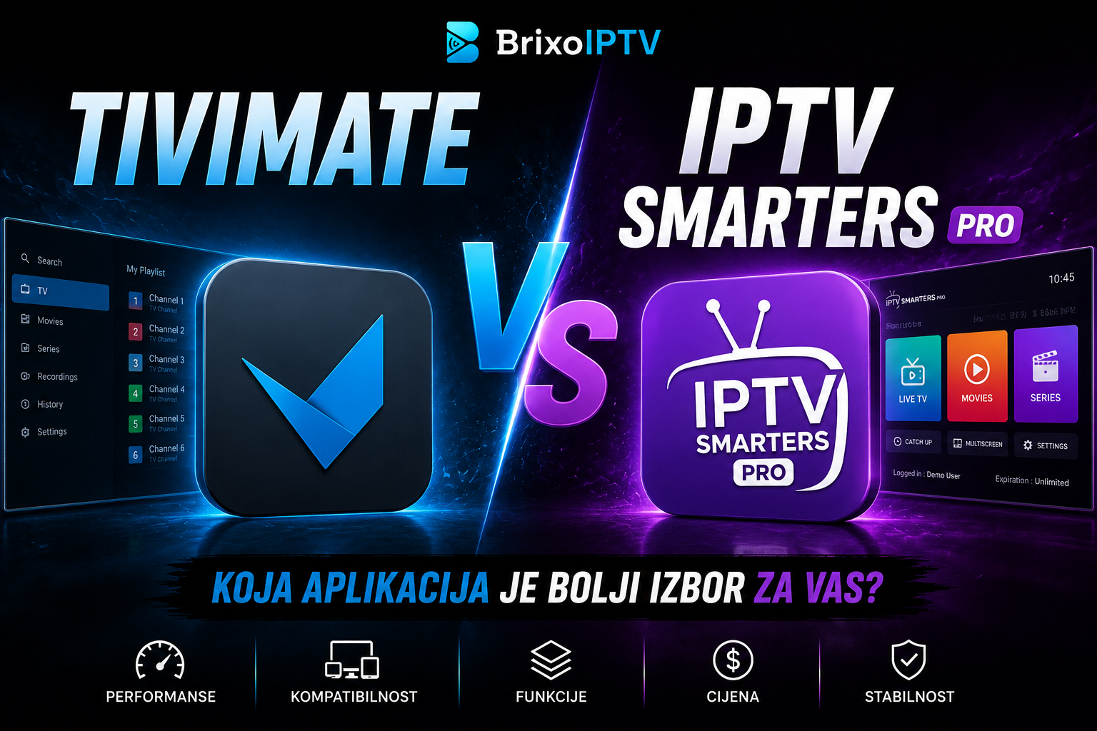TiviMate vs IPTV Smarters Pro – Koja IPTV Aplikacija Je Bolja u 2026?
